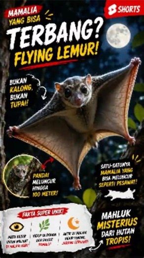 It Flies… But It’s NOT a Lemur! 😳🦇🌳 Meet the Flying Lemur #animals