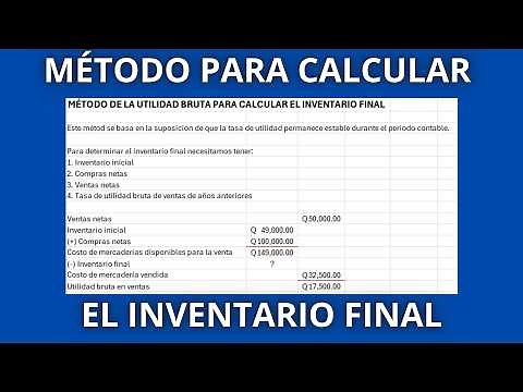 ¿Cómo calcular el inventario final de mercaderías? / Método de utilidad bruta para calcular el inven