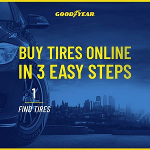 Keep rolling with new tires — it’s easy. Replace yours at Goodyear.com in 3 simple steps. | Goodyear