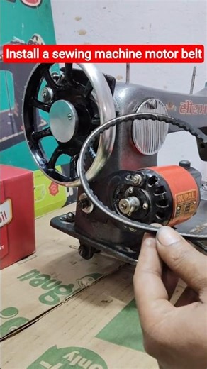 Sewing Machine motor belt fitting #sewingmachine #silaimachine #sewing #machine #shorts