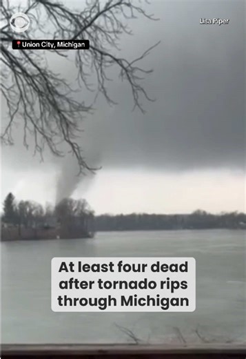 A massive tornado tore through a Michigan community on Friday, lifting homes and sending debris flying into the air. At least four people were killed and several others were injured as severe storms rip through Southwest Michigan. #michigan #storm #tornado