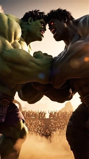 Green Hulk vs Black Hulk | Power Level 100000% 💪#ai #aivideo #shorts #shortsfeed