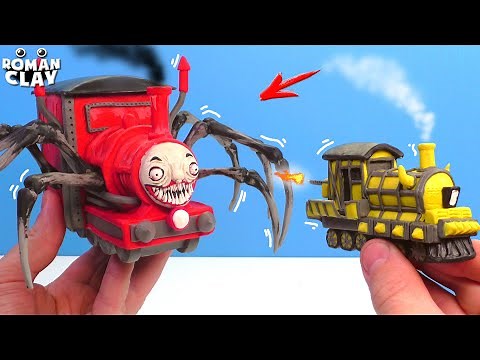 Making Choo Choo Charles 🚂 Monster Train Spider with Clay ► Roman Clay