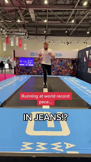 Running the London Marathon in Jeans at World Record Pace