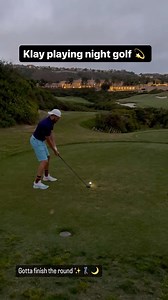 Klay teeing off with a glowing golf ball ☄️ (via @klaythompson) #Golf | The Warriors Talk