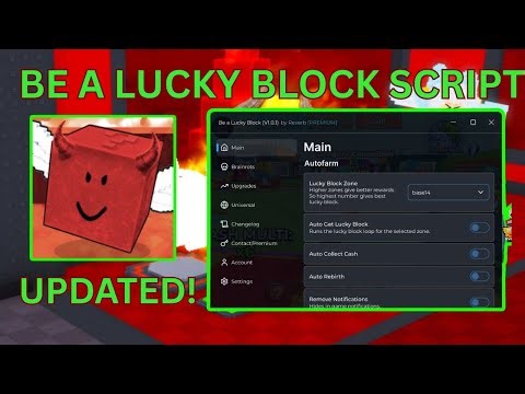 Be A Lucky Block Script 🎁 AUTO BRAINROT + AUTO CASH FARM 💸 (INSANE OP GUI 2026)