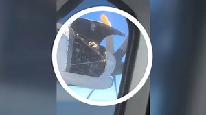 Passenger films shocking moment plane engine falls apart mid-flight