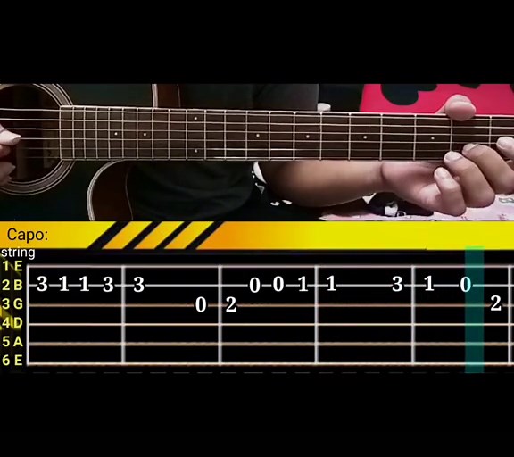 Easy Guitar Tutorial: Kiss The Rain Tabs and Chords