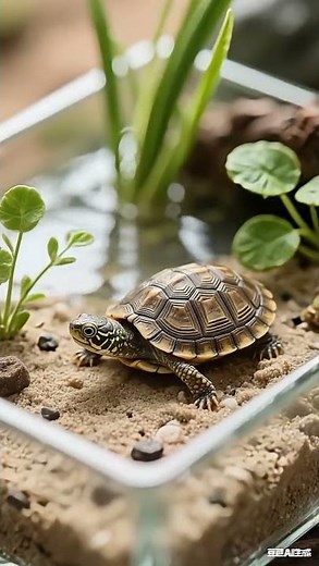 Turtle Hiding in a Box 🐢📦 Too Cute! #Shorts