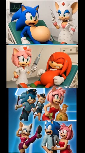 Scary Sonic Vs Scary Shadow Vs Scary Silver_Tiles Hop_shorts_coffindance