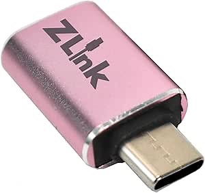 USB Type C Female to USB 3.0 A Male Adapter, Charge and Data Adaptor for Desktops, Laptops, Gray Silver