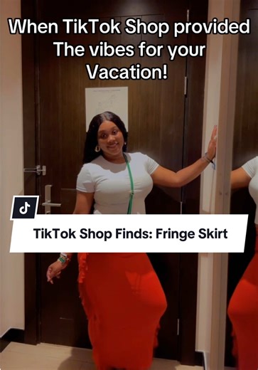 Shop this skirt from the TikTok Shop #tiktokmademebuyit #tiktokshop #fringeskirt #vacationoutfits #vacationoutfitsblackgirl