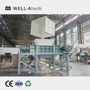 Double Shaft Shredder for Wooden Pallet Metal Bulky Waste Industrial Recycling Shredder Machine