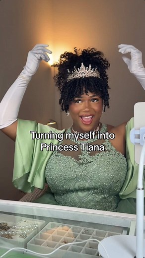 Transforming into Princess Tiana with Disney Princess Filter