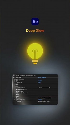 How To add Deep Glow Effect in Adobe After Effects | After Effects #aftereffects #tutorial