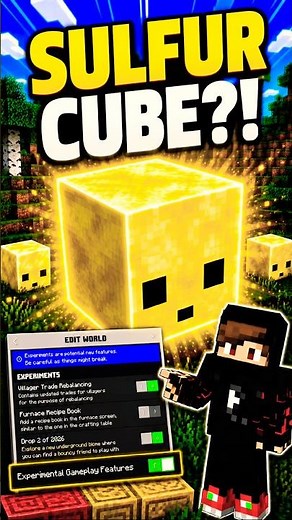 How to Enable the Sulfur Cube Experimental Feature in Minecraft PE! 🤯