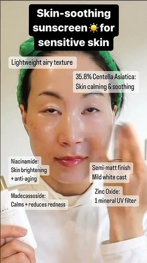 Best sunscreen for sensitive skin SKIN1004 Madagascar Centella Air-Fit Suncream Plus #koreanskincare