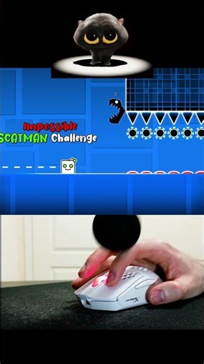 Can I Beat This IMPOSSIBLE Scatman Challenge?! 🤔 #shorts #geometrydash