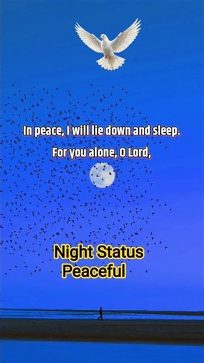 Peaceful Night Prayer for Deep Sleep & God's Protection | Psalm 4:8 #shorts