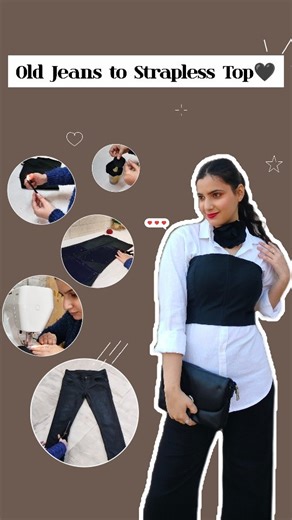 Shruti | design & fashion on Instagram: "Denim didn’t know I’d make it this hot.🥵🪡✂️ . #corset #upcycle #reuse #oldjeans #diycorset #outfitfromscratch #denimcorset #selfmade #handmade #diy #thrift #sewing #fashion #trendingreels #fyp #viral #heyshrutzz . [ Upcycling Old Jeans into corset, Old Jeans to corset, DIY, Selfmade, Top, Handmade, Outfit from scratch, Trending reels, Explore]"