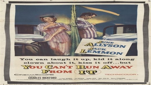 ASA 🎥📽🎬 You Can't Run Away From It (1956) a film directed and produced by Dick Powell and starring June Allyson and Jack Lemmon.