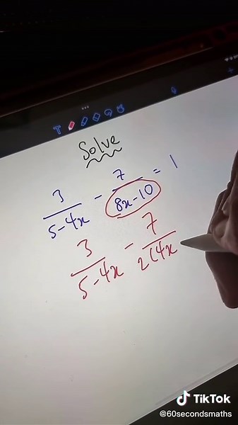 Algebraic Manipulation Solve for x #tutorial #mathvideos #learn #learnontiktok #algebra