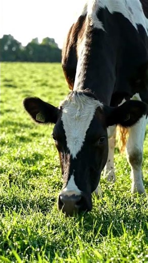 cow eating grass
