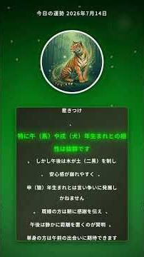 2026年7月14日 寅年の運勢！先勝の日の過ごし方🌿 #shorts
