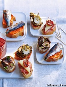Serrano, manchego et tomate confite    pour 6 personnes - Recettes - Elle à Table