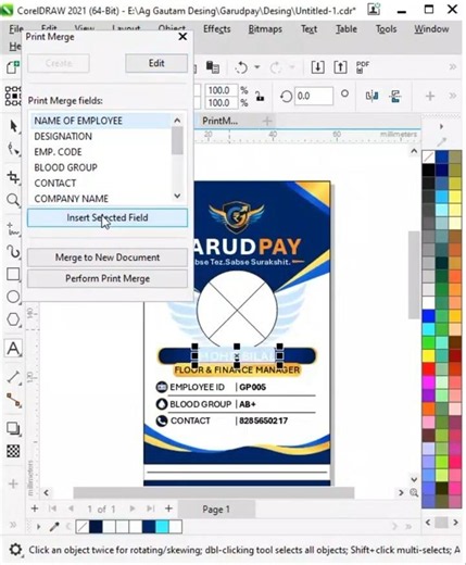 ​How to Make Professional ID Card Design in CorelDRAW 2021 #aggraphics
