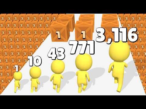 PUSH HARDER 3D - Level Up Man Run Max Level Gameplay (Box Man Runner 3D)