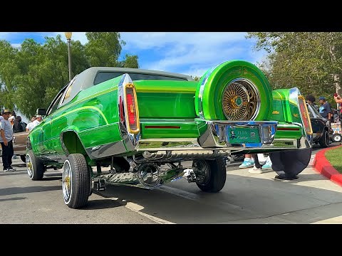 Lowrider Cars Hopping, Bouncing & Cruising the park