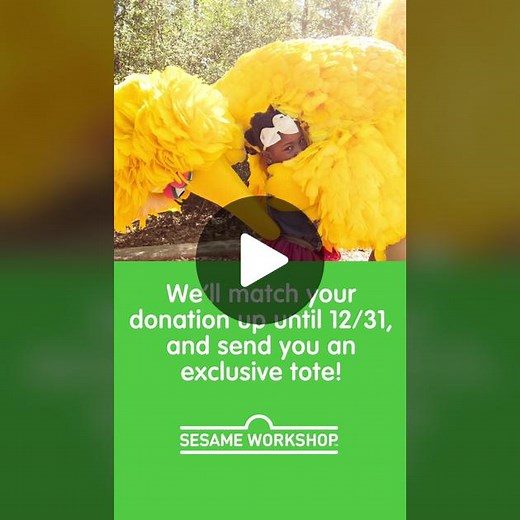 Did you know Sesame Street is a non-profit? Donate to Sesame Workshop this season and help children around the world grow smarter, stronger and kinder. In celebration of #GivingSzn, we’ll match your donation up until 12/31, and send you an exclusive tote!