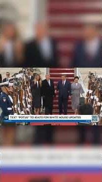 President Trump greets Xi Jinping on the runway after he landed in the United States