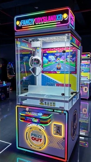 The Neon Claw Machine Your Game Room Needs! 🕹️✨ #arcade #clawmachine