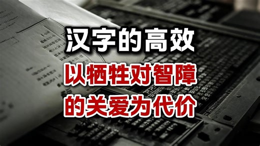 汉字用以对智障的关爱为代价，换取了成为最高效的语言