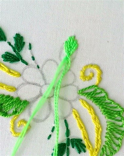 fishbone stitch tutorial #bestyoutuber #handbroidery #embroiderypatterns #handembroidery