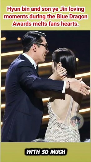 Hyun bin and son ye Jin loving moments during the Blue Dragon Awards melts fans hearts. #binjin