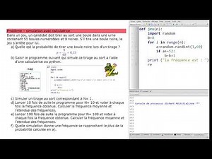 Probabilités et fréquences avec Python