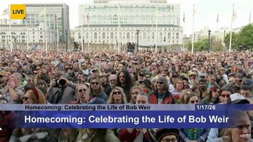 WATCH LIVE: Thousands of people are gathering in San Francisco's Civic Center to say goodbye to Grateful Dead co-founder and guitarist Bob Weir. The rock and roll legend passed away last week at the age of 78. https://abc7news.com/18422572/ | ABC7 News