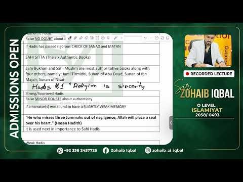 Classification of Hadith | Sahi, Hassan, Daeef & Maudhu | O Levels Islamiyat 2058