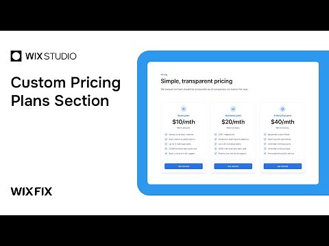 Creating Custom Pricing Plan Designs in Wix Studio
