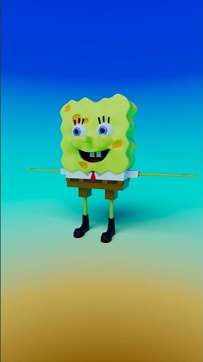 Spongbob 3D modeling 🤩 || #3d #art #modeling #blender3d #spongebob