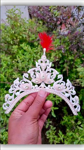 From Simple Materials to Royal Bengali Bridal Mukut 👑🔥 #diy #shorts