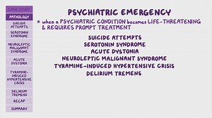 Video: Psychiatric emergencies: Pathology review - Video Explanation! | Osmosis | Osmosis