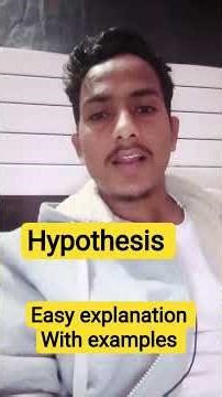 hypothesis in research process || types of hypothesis || #hypothesis #research #researchmethodology