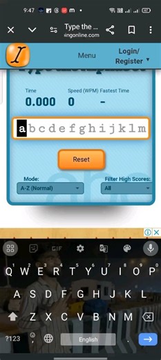 Sonu Mandal on Instagram: "A to z alphabet typing speed testing 10 . . . . . . . typing speed techniques,typing fast,everything you need to know to type faster,type faster,type fast,how i type really fast,fast typing,how to type faster,how to type fast,how to type faster on the keyboard,how to type"