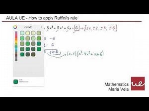 AulaUE- How to apply Ruffini's rule