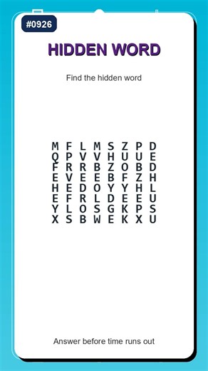 Hidden Word Puzzle #0926 | Find the Secret Word Fast