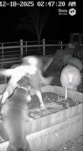 This creature tried to eat the garden… caught on CCTV